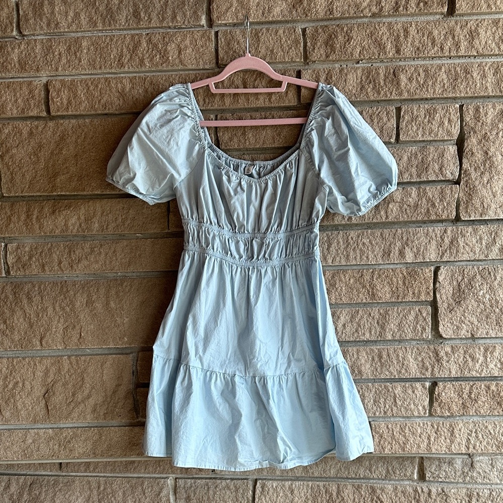 Baby Blue BP Puff Sleeve Dress - Size Medium